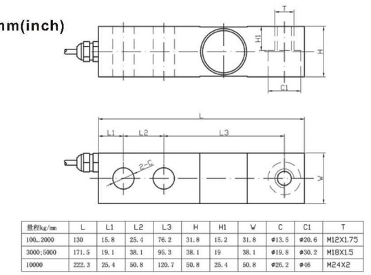 Load Cell IN-3411 10ton shear beam weighing Alloy steel weight force Sensor IP67 For Floor Scale 3.0±0.04mV/V